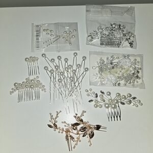 Elegant Pearl and Crystal Hair Accessories